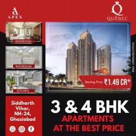 Apex Quebac offer Premium  3BhkLuxury Apartments , Ghaziabad