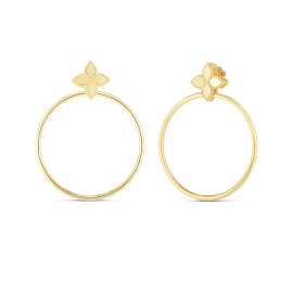 Princess Flower Earrings with Attached Hoops, $ 1