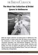 The Must-See Collection of Bridal Gowns in Melbour, $ 0