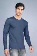 Full Sleeve Solid Night Blue T-shirt	, Tiruppur