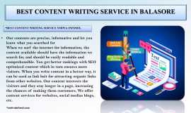 Top10 Content Writing Service Provider in Balasore, Balasore