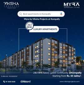 3 BHK Flats for sale in Kompally | Myra Project, Hyderabad