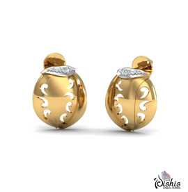 Buy Rajeshri Gold Diamond Earrings by Dishis jewel, ¥ 20,064