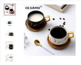 Luxury Nordic Marble Ceramic Coffee Cups, $ 30
