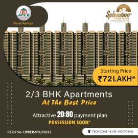 Apex Splendour Luxury 2 BHK Apartments in Noida Ex, Noida