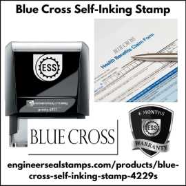 Blue Cross Self-Inking Stamp, ps 12