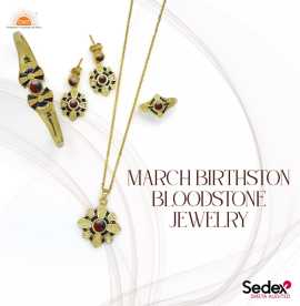 March Birthstone Bloodstone Jewelry - Stunning, $ 150
