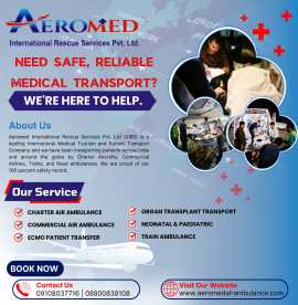 Aeromed Air Ambulance Service in India, Delhi