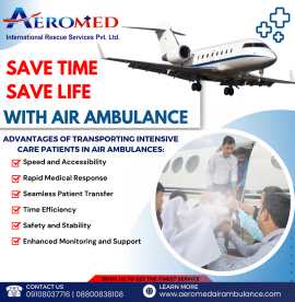 Aeromed Air Ambulance Service in Patna - Low Cost, Patna