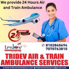 Get Advanced Care Tridev Air Ambulance in Guwahati, Patna