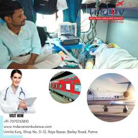 Just Go with Tridev Air Ambulance in Kolkata, Patna