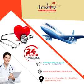 Tridev Air Ambulance in Patna with ICU Setups, Patna