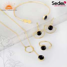 Stunning Black Agate Jewelry Set for Sale, $ 150