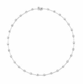 Rahaminov White Gold Diamond Bar Necklace, ps 1