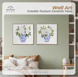 Intco Framing - Crackle Texture Vase Wall Art, ps 0