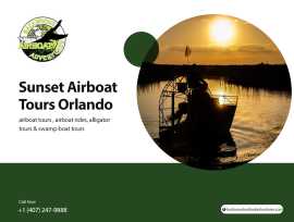 Airboat Through Orlando's Sunset, United States