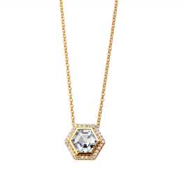 Syna 18kt Yellow Gold Hex Rock Crystal Necklace, $ 2,450