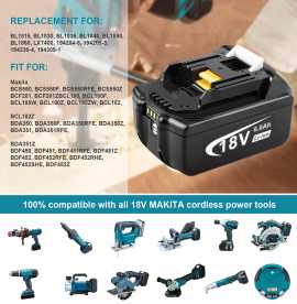 Makita BL1860 BL1860B 18V 6.0Ah Li-Ion Battery, ps 9
