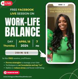 Free Facebook Live Session on Work-Life Balance, Compton