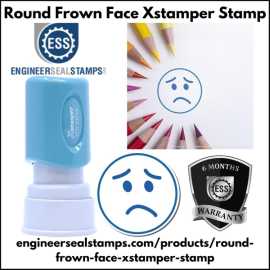 Round Frown Face Xstamper Stamp, $ 11