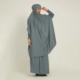 Luxury Two Piece Knee Length Jilbab Khimar Style A, ¥ 1,499