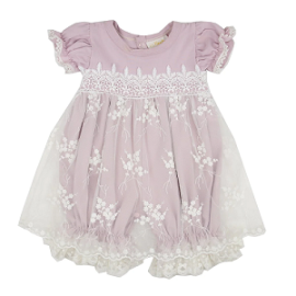 Adorable Infant Bubble Dress in Soft Lilac, $ 64