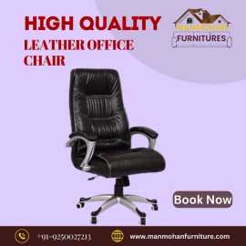 High Quality Leather Office Chair, Manmohan Furnit, ps 0