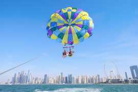 Sail Together: Couple's Parasailing Tour in Dubai