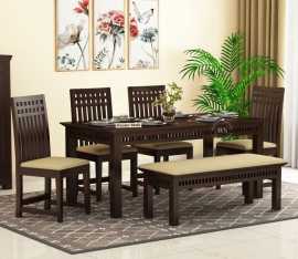 Elegant Dining Set: Wooden Street's Dining Table w, ps 0