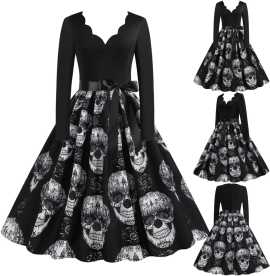 Explore The Best Skull Print Dress Styles, $ 34