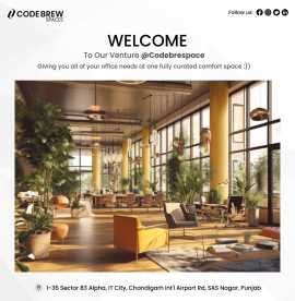 Code Brew Spaces: Premium Shared Office space, Mohali