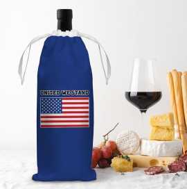 USA Flag Wine Tote Bag, Alma