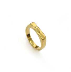 Stackable Minimalist Delicate Fine Ring Signet, $ 7