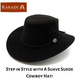 Step in Style with A Suave Suede Cowboy Hat!, $ 0