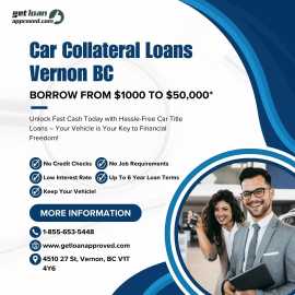 Car Collateral Loans Vernon BC - Low Interest Loan, Vernon