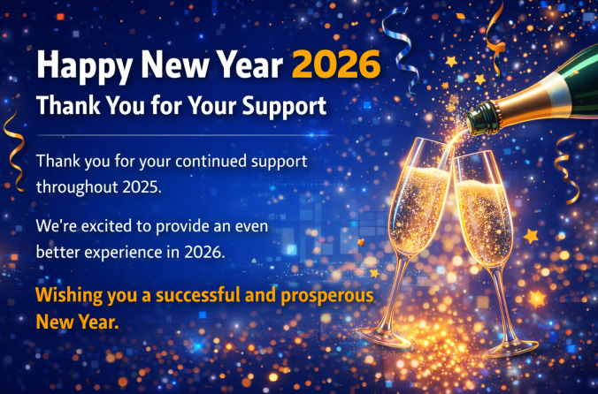 Feliz Año Nuevo 2026 — Gracias por su Apoyo